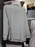 金三塔真絲睡衣女100%桑蠶絲寬松舒適可外穿絲綢長(zhǎng)袖家居服套裝情人禮物 綠洲冰泉色 XL 曬單實(shí)拍圖