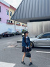 RHUDE FOG品牌女裝港風(fēng)牛仔短款外套女2025春秋新款韓版寬松設(shè)計感拼色夾克 牛仔藍 M 曬單實拍圖