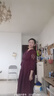 可蓓兒春款七分袖連衣裙女2025新款春季媽媽裝洋氣減齡顯瘦V領(lǐng)裙子 XL 曬單實(shí)拍圖