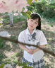 G.DUCKKIDS小黃鴨女童套裝夏裝學(xué)院風(fēng)襯衫兒童百褶裙子女孩表演服學(xué)生校服 少女心事 110 尺碼4~5歲【100-110cm】 曬單實(shí)拍圖