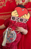 DUUDUU嬰兒短袖連體衣紅色國(guó)風(fēng)薄款爬服新生兒中式哈衣 大紅  曬單實(shí)拍圖