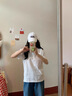 IZEXX棉麻冰絲短袖T恤男夏季純色重磅復古寬松圓領(lǐng)休閑上衣HN67白色M 曬單實(shí)拍圖