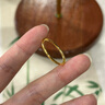 老廟黃金戒指18k金三生三世滿天星光面素圈戒指 【亮面款】11#：約0.7g 曬單實(shí)拍圖