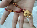 中國(guó)黃金（CHINA GOLD） 黃金吊墜長(zhǎng)命平安鎖足金鈴鐺福字項(xiàng)七夕情人節(jié)禮物送女朋友老婆 平安鎖吊墜【贈(zèng)925銀鏈】約2.4g 曬單實(shí)拍圖