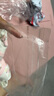 英氏（YEEHOO）嬰兒衣服5A抗菌賽柔絲哈衣舒適連體衣男女寶寶爬服 晶粉59CM 曬單實(shí)拍圖