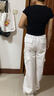 真維斯JEANS美式白色傘兵工裝褲女2025夏季新款薄款寬松休閑運(yùn)動(dòng)登山褲 白色 L 曬單實(shí)拍圖