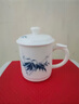 蘇氏陶瓷（SUSHI CERAMICS）羊脂玉瓷水杯陶瓷辦公杯手繪茶杯節節高升墨竹350ml伴手禮物 曬單實(shí)拍圖