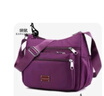 袋鼠包包女2024七夕韓版百搭斜挎包簡(jiǎn)約帆布牛津布包大容量多層單肩包 紫色【大號款】 曬單實(shí)拍圖