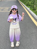 G.DUCKKIDS女童套裝衣服短袖夏裝2025新款女寶寶洋氣時髦兒童夏季兩件庫洛米 CCTZ-628【紫色套裝】 130 cm 曬單實拍圖