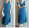 菲洛曼真絲打底吊帶裙中長(cháng)款連衣裙女夏季新款氣質(zhì)桑蠶絲背心 160款-藍色 XL[建議110-120斤] 曬單實(shí)拍圖