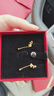 周六福輕婚嫁系列蝴蝶結(jié)黃金耳墜女生日禮物計(jì)價(jià)A0912513 一對(duì) 約2.02g 曬單實(shí)拍圖