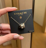 蔻馳（COACH）Kissing C系列標志三環(huán)項鏈時尚吊墜鎖骨鏈情侶款 CI905 GDWT 白色 曬單實拍圖