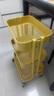 宜家（IKEA）拉斯克家居小推車置物架廚房儲(chǔ)物架客廳大容量儲(chǔ)物收納架 【升級款】米色黃色小號 28*38*61cm 曬單實(shí)拍圖