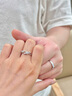 中國黃金勿忘我情侶戒指求婚銀對戒男女款結婚紀念日禮物送老婆生日 勿忘我對戒【品牌禮盒】京速達 曬單實(shí)拍圖