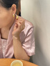 COISE銀耳環(huán)媽媽女款金黃色足銀耳圈耳飾實用耳釘生日禮物送長輩婆婆 999足銀-滿天星金色耳環(huán) 曬單實拍圖