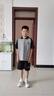 諾佳微淇男童夏裝套裝2025新款男孩中大兒童夏季短袖POLO衫運(yùn)動帥氣時(shí)髦潮 灰色 150 碼 曬單實(shí)拍圖