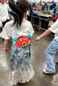 羅蒙女童馬面裙?jié)h服國風(fēng)新中式兒童套裝畢業(yè)演出服 天青色 套裝  130 曬單實拍圖