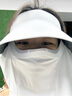 蕉下（beneunder）防曬帽女遮陽(yáng)帽磁吸防曬面罩遮全臉口罩太陽(yáng)帽登山帽空頂帽夏季藍(lán) 曬單實(shí)拍圖