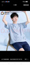 英博倫青少年短袖套裝夏季男大童純棉睡衣中學(xué)生家居服套240淺蘭 170 曬單實拍圖