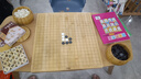 得力（deli）五子棋圍棋象棋楠竹套裝仿玉棋子楠竹雙面棋盤棋罐高檔親朋送禮盒 曬單實(shí)拍圖