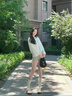 Ebonka小白鞋女厚底2025年夏季新款阿甘德訓(xùn)鞋增高休閑板鞋松糕系帶單鞋 米白色 38 曬單實(shí)拍圖
