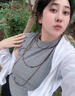 BJYL多層串珠項鏈女choker頸鏈小眾高級感疊戴長(cháng)款掛脖配飾時(shí)尚鎖骨鏈 280cm項鏈/條 曬單實(shí)拍圖