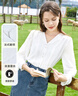 百圖betu女裝秋季新款襯衫法式蕾絲花邊翻領(lǐng)長(zhǎng)袖襯衫女2307T42 白色 XS 曬單實(shí)拍圖