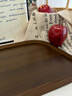 明竹托盤(pán)實(shí)木質(zhì)家用茶具杯托盤(pán)胡桃木高級感水果零食燒烤專(zhuān)用竹餐盤(pán)子 胡桃木色【長(cháng)方形33*22*2.3】異形托盤(pán) 曬單實(shí)拍圖
