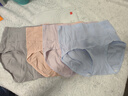 歐迪芬高腰內褲女士內褲純棉收腹10A抑菌桑蠶絲襠部透氣提臀三角褲4條XL 曬單實拍圖