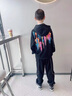 奧特曼童裝男童套裝春秋季新款兒童衛(wèi)衣秋裝時髦炸街男孩連帽運動兩件套 黑色 120 建議110-120cm6-7歲 曬單實拍圖