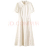 歐莎（OSA）新中式禪意盤(pán)扣連衣裙女夏季新款國風(fēng)年輕款少女改良旗袍 米白色 XL 曬單實(shí)拍圖