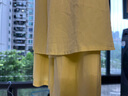 太平鳥(niǎo)女裝無(wú)袖茶歇連衣裙夏法式純色吊帶裙小眾長(cháng)裙 黃色 S 曬單實(shí)拍圖