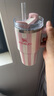 STANLEY網(wǎng)紅吸管杯大容量辦公車(chē)載不銹鋼杯子591ML-粉白春日七夕送禮 曬單實(shí)拍圖