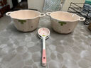 少女心草莓雙耳碗勺湯碗沙拉碗飯碗家用碗高顏值年輕人釉下彩餐具 草莓雙耳碗（1碗1勺） 曬單實(shí)拍圖