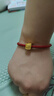 周六福（ZLF）七夕禮物  黃金轉(zhuǎn)運(yùn)珠女款足金吉配三合生肖本命年手飾 定價(jià) 吉（羊豬兔）-1.27g 曬單實(shí)拍圖
