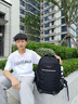 Edison愛(ài)迪高中生書(shū)包初中大學(xué)生大容量防潑水雙肩包旅行背包 黑色【180°反光】 35L初中款【身高≤165cm推薦】 曬單實(shí)拍圖