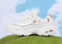 斯凱奇（Skechers）女鞋厚底增高老爹鞋百搭休閑鞋耐磨透氣運(yùn)動(dòng)鞋女 WTRG白/金 38 曬單實(shí)拍圖