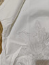 逐夢(mèng)顏（ZHUMENGYAN）國(guó)風(fēng)新款重工刺繡潮流半袖夏裝純色男士t恤2025短袖套頭衫上衣服 白色【貴族定制純棉荷花刺繡款】 M 曬單實(shí)拍圖