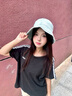 MMOPTOP日系水洗牛仔漁夫帽女韓版素顏遮臉顯臉小盆帽遮陽(yáng)帽子男 曬單實(shí)拍圖