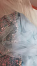 奧蒙威新款女童夢(mèng)幻甜美高級(jí)晚禮服裙兒童高端走秀主持人鋼琴演奏演出服 藍(lán)色 130 曬單實(shí)拍圖