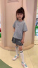G.DUCKKIDS小黃鴨童裝女童套裝夏季新款兒童服裝女大童夏裝薄款洋氣女孩衣服 灰色 150 (建議140cm 12-13歲左右)cm 曬單實拍圖