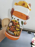 膳魔師（THERMOS）兒童水杯316l不銹鋼保溫杯寶寶水杯小學(xué)生吸管杯耐磨防摔可斜跨 黃恐龍 320ml （帶杯繩+恐龍蛋） 曬單實拍圖