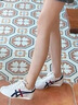 Onitsuka Tiger鬼塚虎RUNSPARK夏季男女鞋復古時(shí)尚運動(dòng)休閑鞋 白色/藏青色 36 曬單實(shí)拍圖