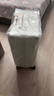DULA高顏值帶杯架多功能行李箱男女拉桿箱旅行箱密碼箱子皓月白26英寸 曬單實(shí)拍圖