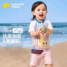 lemonkid兒童泳衣分體夏男女童游泳衣寶寶連體防曬泳裝 奶昔粉分體90 曬單實(shí)拍圖