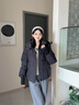 鴨鴨（YAYA）羽絨服女冬季連帽短款加厚保暖女士面包服韓版寬松休閑百搭外套女 曬單實拍圖