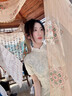 妙奕嘉旗袍高級感2025新中式連衣裙中國風(fēng)改良小個子旗袍裙修身中長款 素雅氣質(zhì)旗袍【淺綠色】 M （建議90-100斤） 曬單實拍圖
