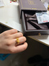 夢金園 七夕禮物足金古法蝴蝶戒指九紫琺瑯花絲活口戒婚嫁三金禮物 曬單實拍圖