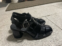 愛步（ECCO）羅馬涼鞋女 優(yōu)雅媽媽百搭透氣粗跟編織風(fēng)高跟鞋 雕塑222723 黑色22272301001 36 曬單實拍圖