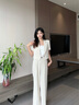 伊婭莎小個(gè)子短款西裝外套女士夏季薄款休閑氣質(zhì)女神范短袖職業(yè)西服套裝 白色西裝+西褲 M 建議90-100斤 曬單實(shí)拍圖